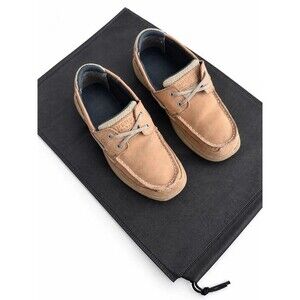 Sperry Top-Sider Billfish Boys 4M Tan Leather Mesh Boat Shoes YB46122A